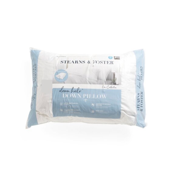 STEARNS & FOSTER White 19x28 Down Halo Luxury Feel Pillow